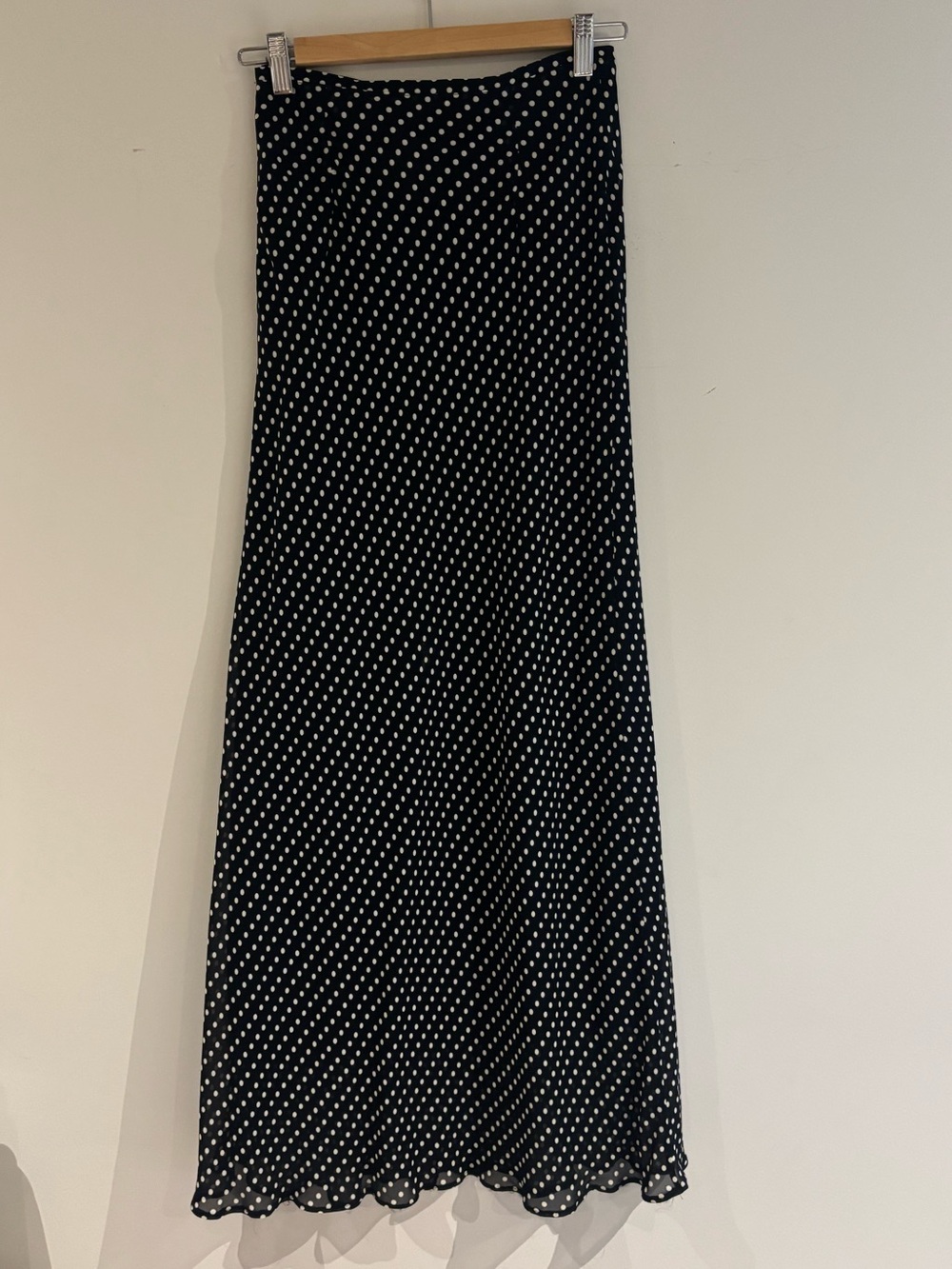 Steilmann Black Maxi Skirt with White Polka Dots